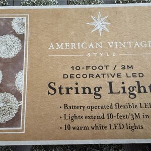Set of 5 American Vintage Decorative LED String Lights - Warm White